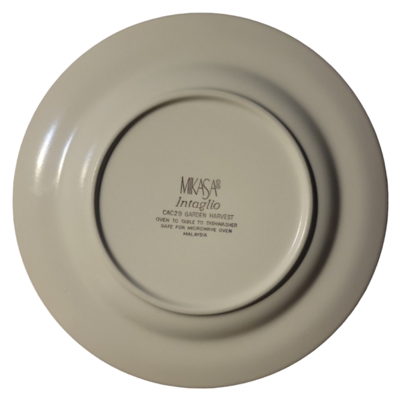 1 Vtg 90s Mikasa GARDEN HARVEST Intaglio #CAC29 Salad Dessert Plate Oven Proof - Picture 2 of 3